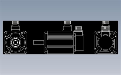 伺服电机1 2kw、1 8kw 110框号系列机种 1图纸 Aotucad Dwg 模型图纸下载 懒石网