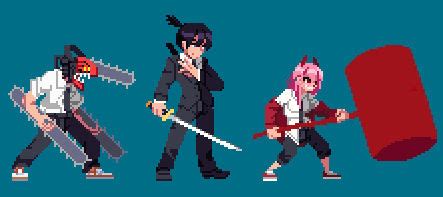 CHAINSAWMAN PIXEL ART by Spritesliker007 on DeviantArt