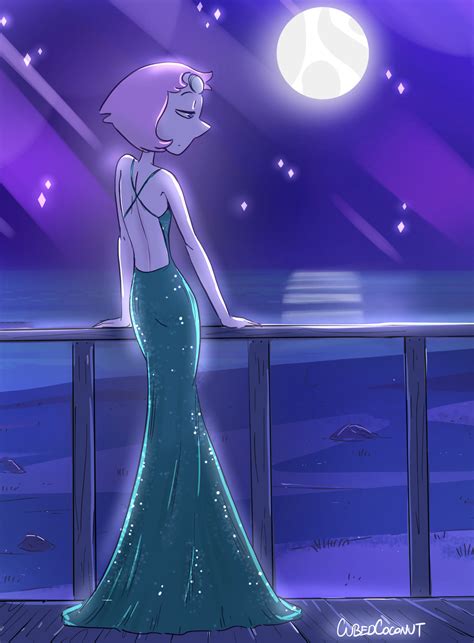 Midnight Pearl redone with a classy blue dress by CubedCoconut | Steven Universe | Know Your Meme