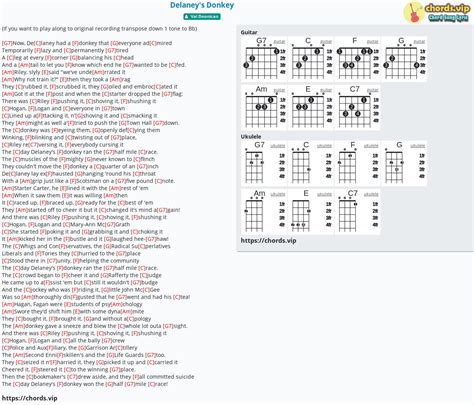 Chord: Delaney's Donkey - tab, song lyric, sheet, guitar, ukulele ...