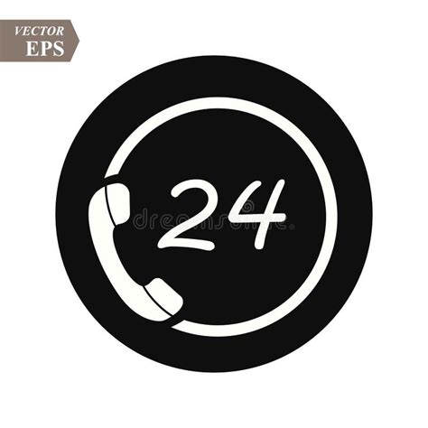 Phone Icon Vector Logo Template Flat Style Call Center 24 Hour Icon In