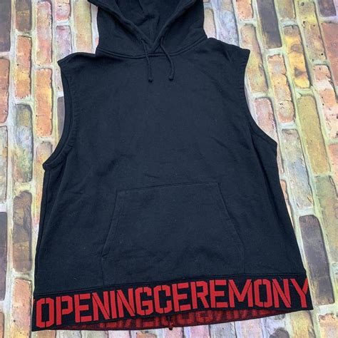 Opening Ceremony Mens Black Hoodie Depop