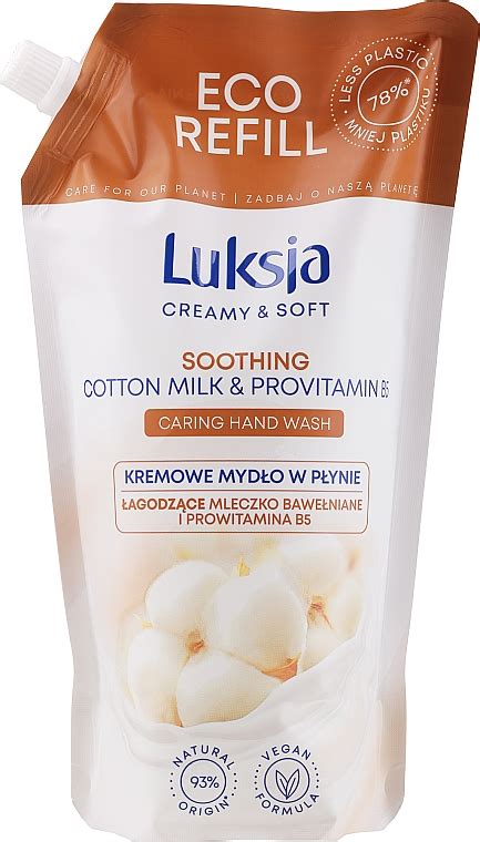 Luksja Creamy Soft Cotton Milk Provitamin B Hand Wash Doy Pack