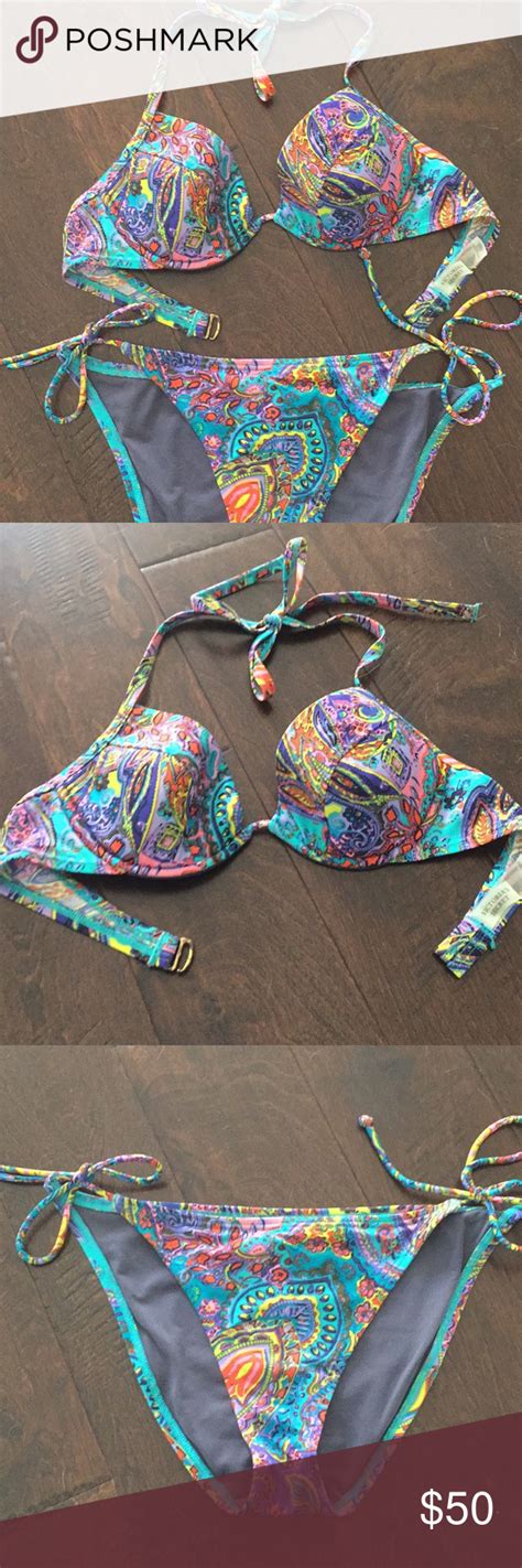 Victorias Secret Turquoise Paisley Bikini Paisley Bikini Bikinis