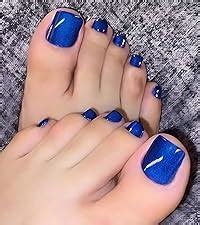 Amazon MISUD Press On Nails Toe Glue On Nails With Hot Pink Acrylic Toenails Flower