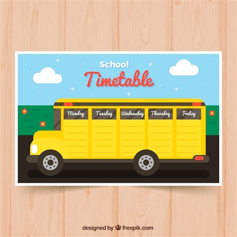 Школьное расписание для организации мероприятий | Бесплатно векторы