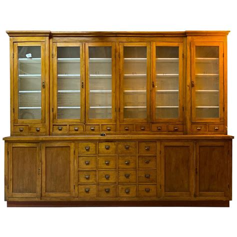 Large Apothecary Display Cabinet Pharmacy Chemist Shop Circa S