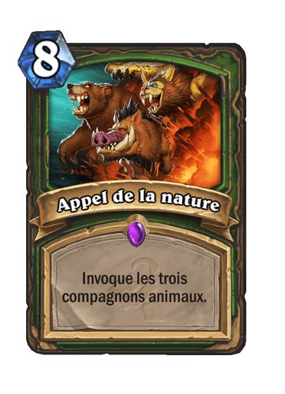 Appel De La Nature Catalogue De Cartes De Hearthstone