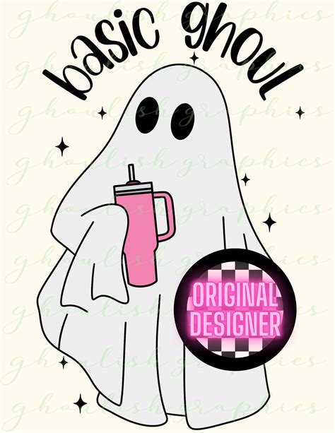 Boojee Basic Ghoul Stanley Tumbler Inspired PNG Sublimation Etsy