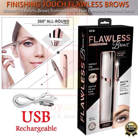 Rechargeable Flawless Eyebrow Hair Remover Finishing Touch Hair