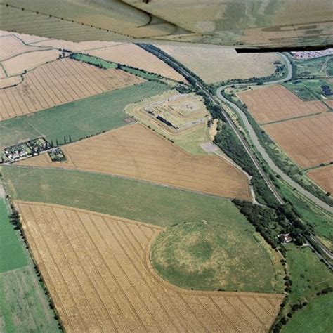 Aerial View Richborough Roman Fort Sandwich Kent Educational