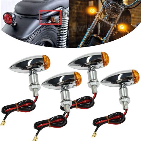 Pcs Motorrad Blinker Licht Vorne Hinten Universal Kugelform