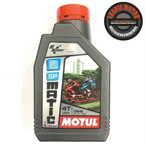 Jual Oli Motor Merk Motul GP Matic SAE 10w40 Ukuran 1 Liter Shopee