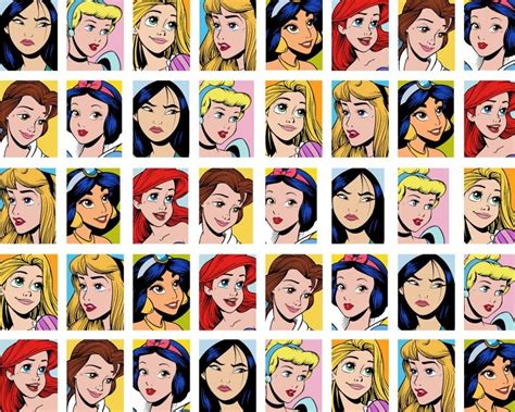 Disney Princess Grid Portraits From Springs Creative Fabric Jaqs