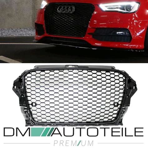 Set Badgeless Front Grille Grille Honeycomb Black Gloss Fogs Cover