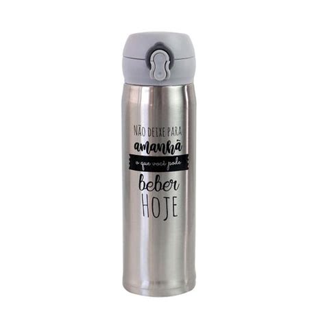 Garrafa Isot Rmica A O Inox Trava Vacuum Cup Ml Quero Presentear