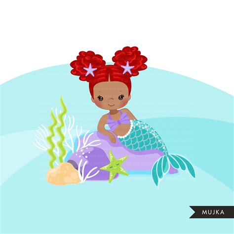 Little Mermaid Clipart Mermaid Png Mermaid Sublimation Graphics Clip Art Library