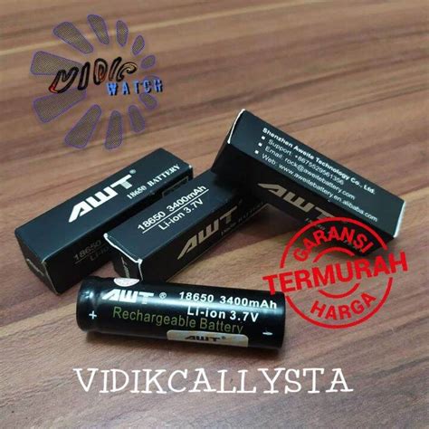 Baterai AWT Original 18650 3400mAh Rokok Electric Batre Rokok Vape