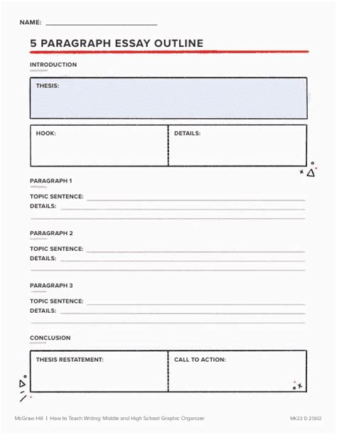 5 Paragraph Essay Outline Download Printable Pdf Templateroller