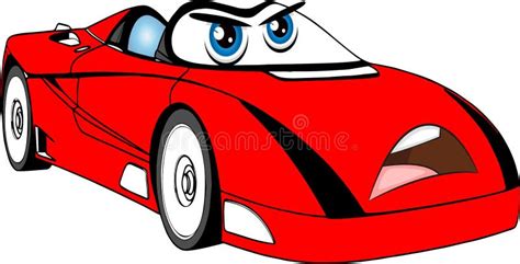 Funny Red Colored Cartoon Car Stock Illustrations 171 Funny Red