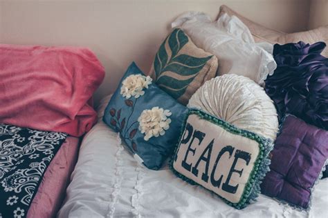 Peace Pillow Bedroom Royalty Free Photo