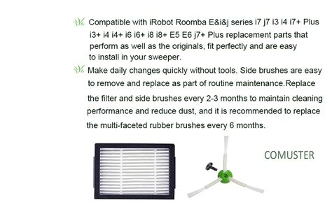 Amazon Comuster Replacement Parts Compatible For Irobot Roomba E I