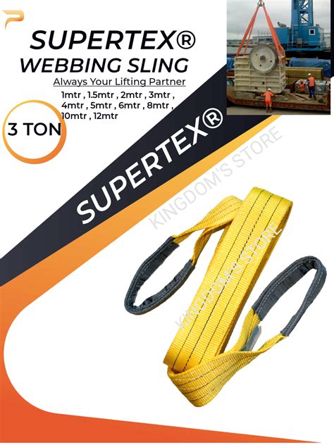 Ton Mm Webbing Sling Supertex Korea Safety Factor Lazada