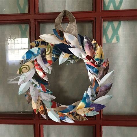 How To Make A Paper Magnolia Leaf Wreath DIY Magnolia Leaf Wreath