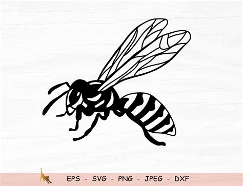 Wasp Svg Wasp On The Side Svg Insect Svg For Cricut Etsy