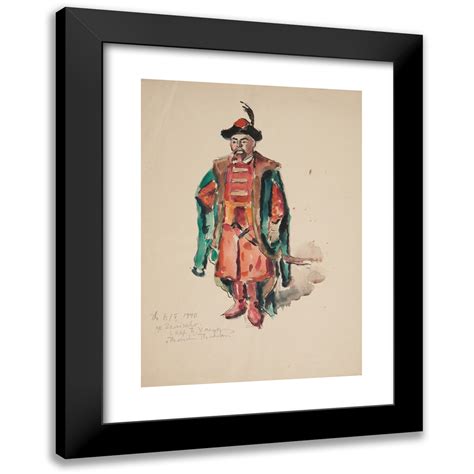 Ivan Ivanec 11x14 Black Modern Framed Museum Art Print Titled A Man