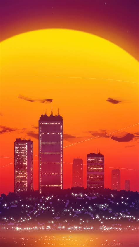 Sunset City Scenery 4K #7501l Wallpaper PC Desktop