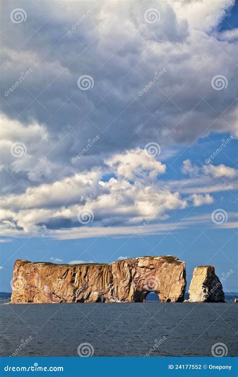 Perce Rock stock photo. Image of hole, outside, erosion - 24177552