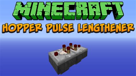 Minecraft Hopper Pulse Lengthener Silent Tutorial YouTube