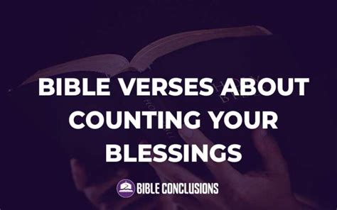 Bible Verses About Counting Your Blessings - bibleconclusions.com