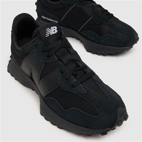 Womens Black New Balance 327 Trainers Schuh