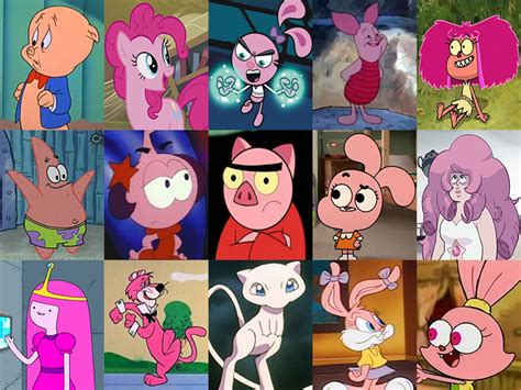 Pink Hair Cartoon Characters