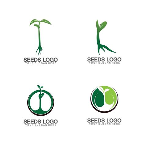 Plant Seeds Logo Concept Template Vector 2499354 Vector Art At Vecteezy