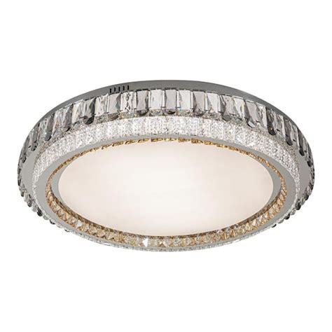 Oukaning In Light Modern Crystal Silver Color Selectable Led