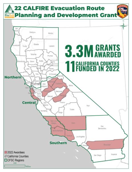 County Evacuation Route Grant Opportunity California Fire Safe