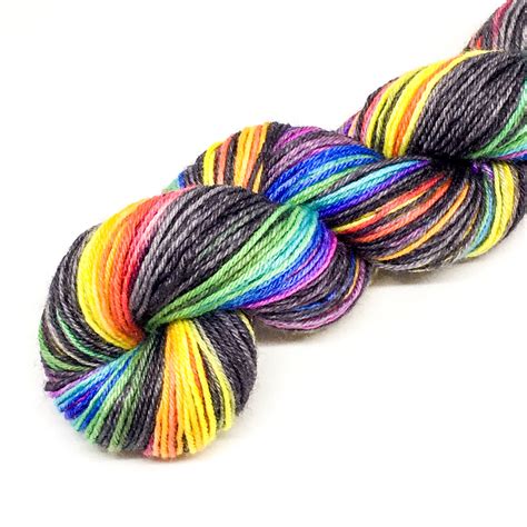 Rainbow Sock Yarn Hand Dyed Merino And Nylon 4 Ply Bright Sock Etsy Uk