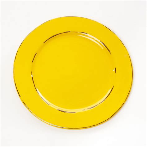 Assiette Plate Gm Jaune Argile Et Couleurs Galerie Argilla