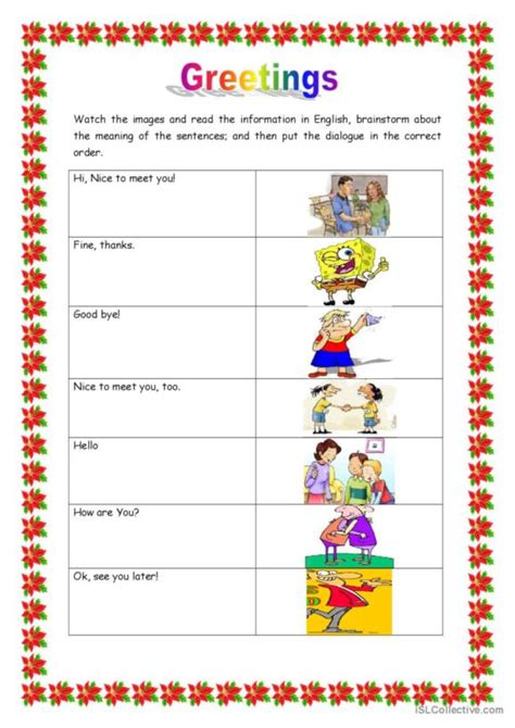 449 Greeting English ESL Worksheets Pdf Doc