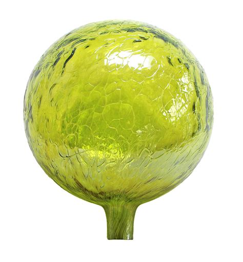 Garden Gazing Ball Lemon Yellow Iron Elegance