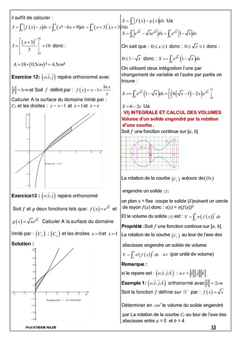 Calcul Int Gral Cours Et Exercices Corrig S Alloschool