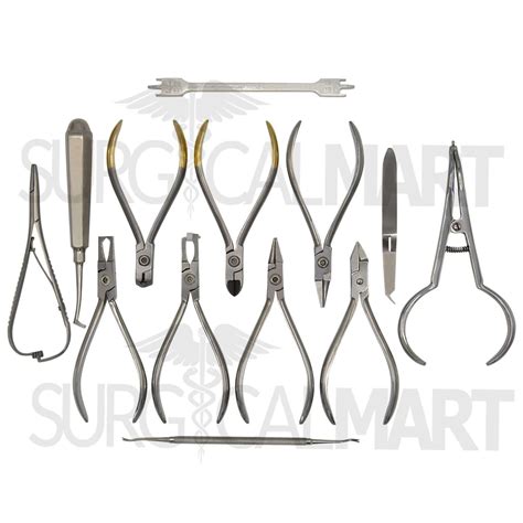 13 Pcs Orthodontic Instruments Set With Boone Gauge