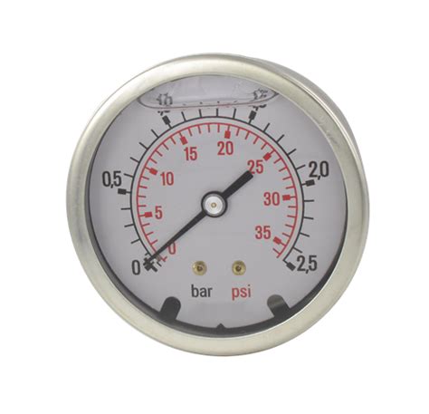 Glycerine Bath Pressure Gauges Stainless Steel Case D Axial