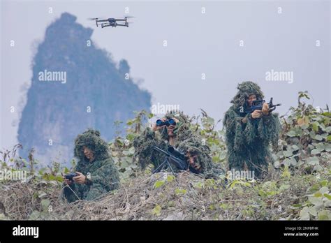 HECHI, CHINA - FEBRUARY 17, 2023 - Special warfare reconnaissance team ...