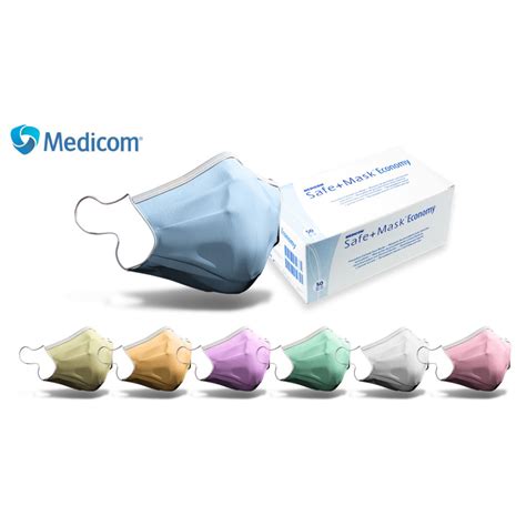 Маски Медицинские Трехслойные, SAFE + MASK, Medicom, Белые, 50 Шт ...