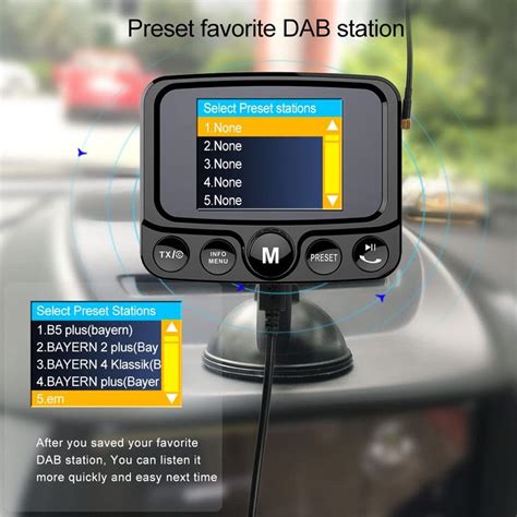 Firste Colorful Display Car Dab Dab Radio Adaptor Portable Dab