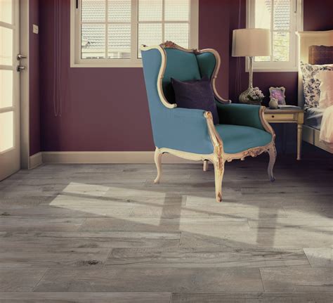 Florim Usa Vintage Wood Look Porcelain Tile Gray Classique Chambre